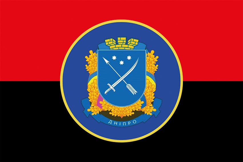 Прапор 31 бригади імені генерал-майора Олександра Радієвського (31 Бр) НГУ червоно-чорний