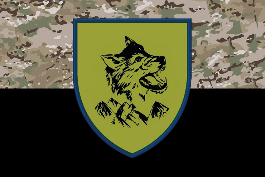 Прапор 33 окремої механізованої бригади (33 ОМБр) ЗСУ камуфляж-чорний