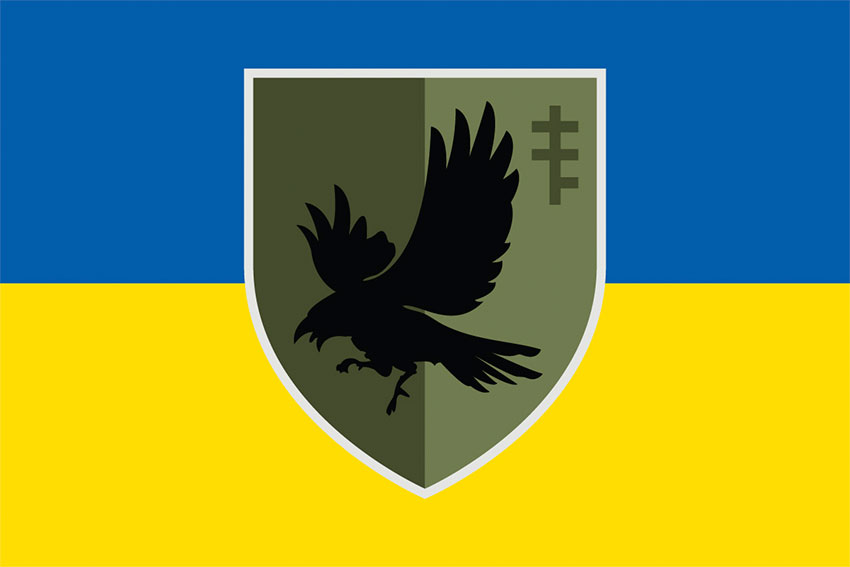 Прапор 34 окремого стрілецького батальйона (34 ОСБ) ЗСУ синьо-жовтий