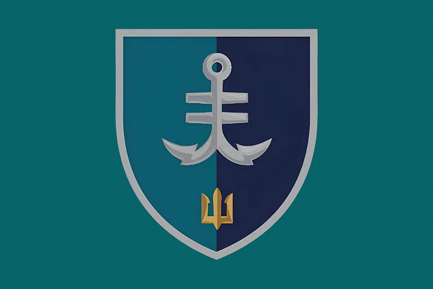 Прапор 35 ОБрМП імені Михайла Остроградського ВМС ЗСУ