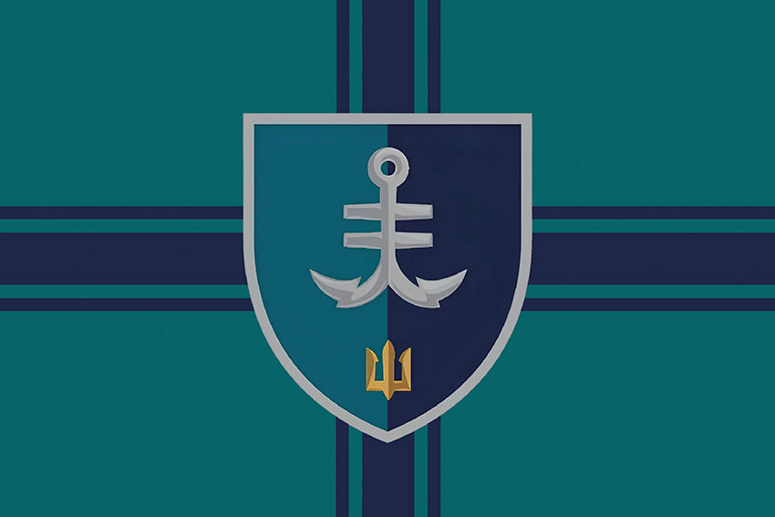 Прапор 35 ОБрМП імені Михайла Остроградського ВМС ЗСУ