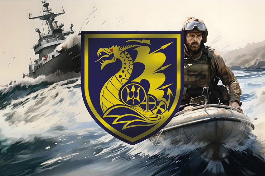 Прапор 36 окремої бригади морської піхоти (36 ОБрМП) імені Михайла Білинського ВМС ЗСУ «Десант»