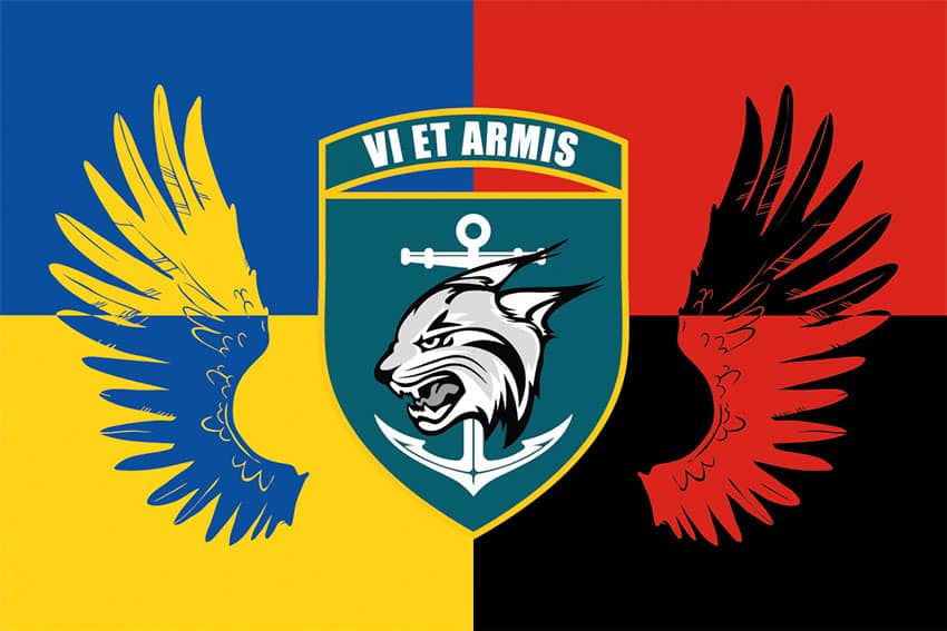 Прапор 137 ОБМП ЗСУ. Україна. Упа.