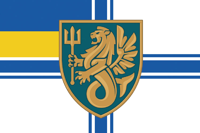 Прапор 37 окремої бригади морської піхоти (37 ОБрМП) ЗСУ