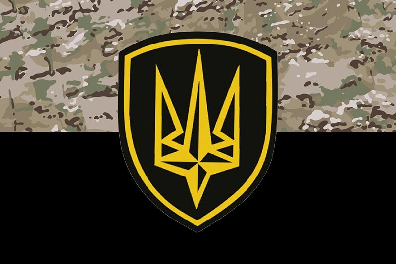 Прапор 4 БрОП (бригади оперативного призначення) НГУ імені Сергія Михальчука камуфляж-чорний