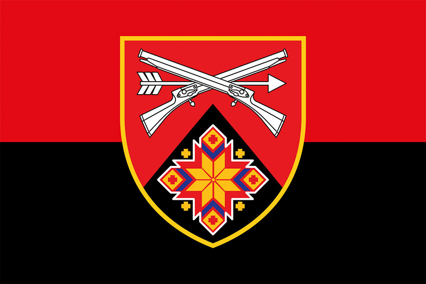 Прапор 420 окремого стрілецького батальйона (420 ОСБ) ЗСУ червоно-чорний