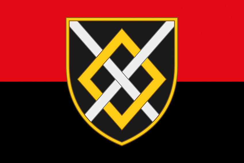 Прапор 47 окремої інженерної бригади (47 ОІБр) ЗСУ червоно-чорний