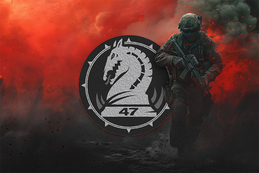 Прапор 47 ОМБр «Маґура» (окремої механізованої бригади) ЗСУ червоний світанок