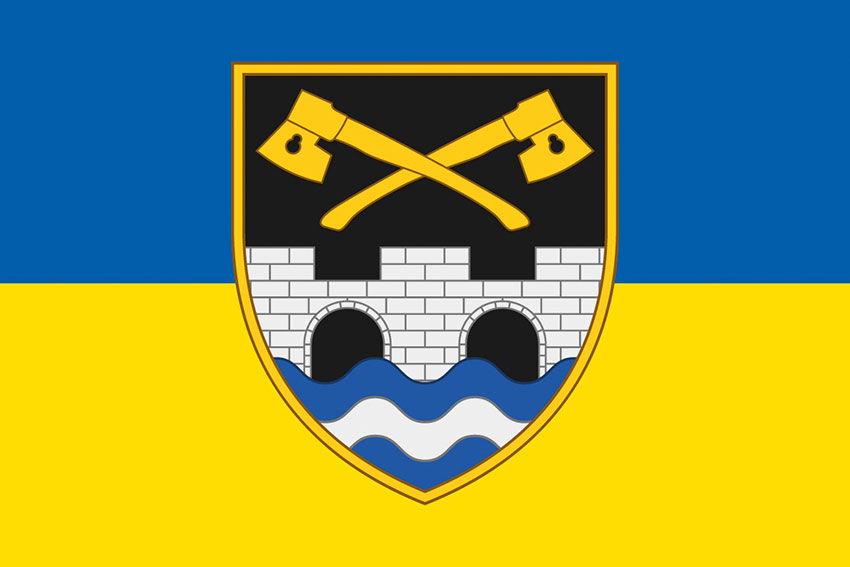 Прапор 534 окремого інженерно-саперного батальйона (534 ОІСБ) ЗСУ синьо-жовтий