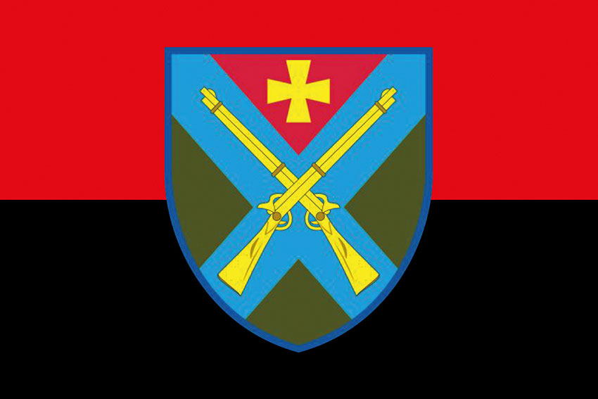 Прапор 6 окремого стрілецького батальйона (6 ОСБ) ЗСУ червоно-чорний