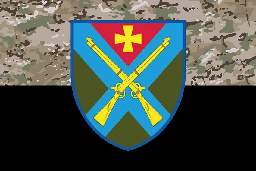 Прапор 6 окремого стрілецького батальйона (6 ОСБ) ЗСУ камуфляж-чорний