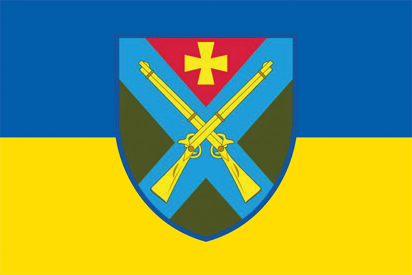 Прапор 6 окремого стрілецького батальйона (6 ОСБ) ЗСУ синьо-жовтий