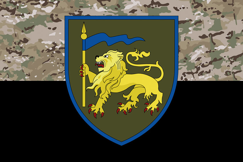 Прапор 60 окремої механізованої Інгулецької бригади (60 ОМБр) ЗСУ камуфляж-чорний