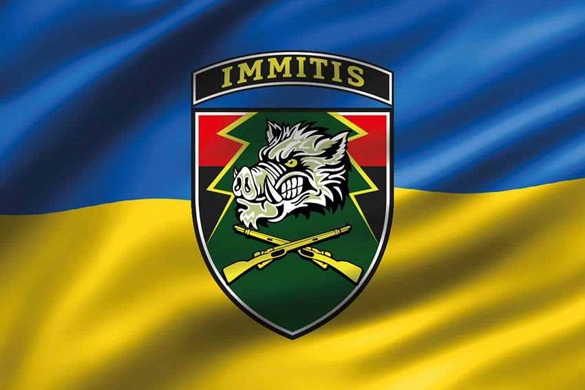 Прапор 71 ОЄБр ДШВ ЗСУ 3D синьо-жовтий