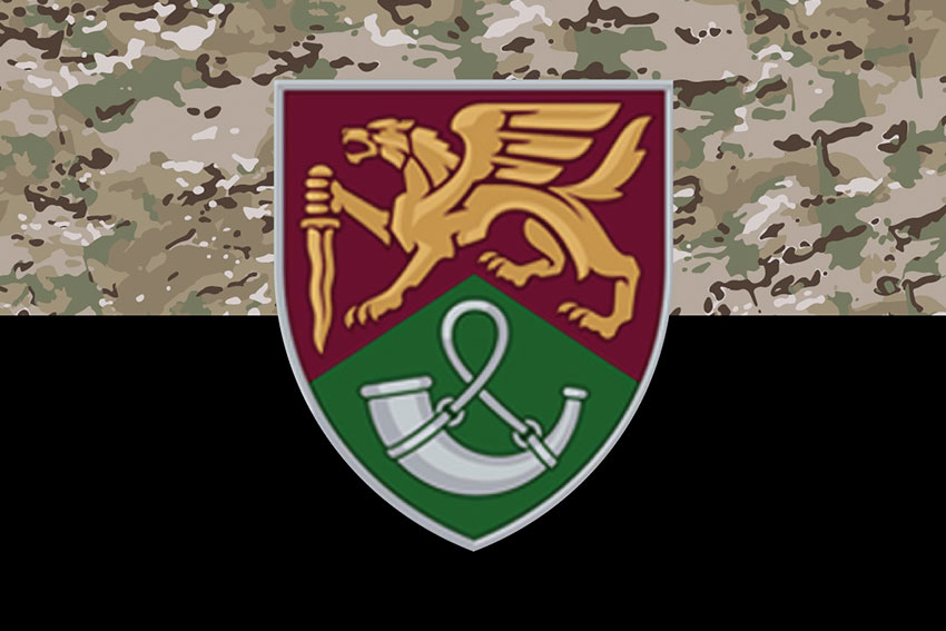 Прапор 71 ОЄБр ДШВ ЗСУ камуфляж-чорний