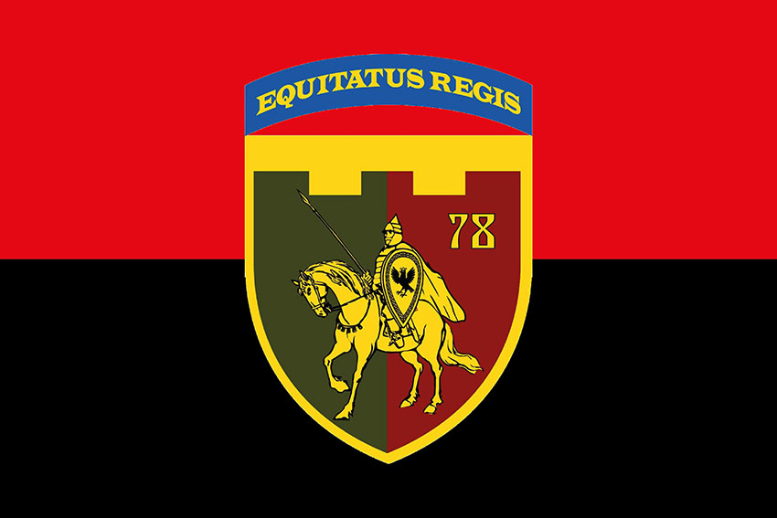 Прапор 78 окремого батальйону тероборони (78 ОБТрО) ЗСУ червоно-чорний