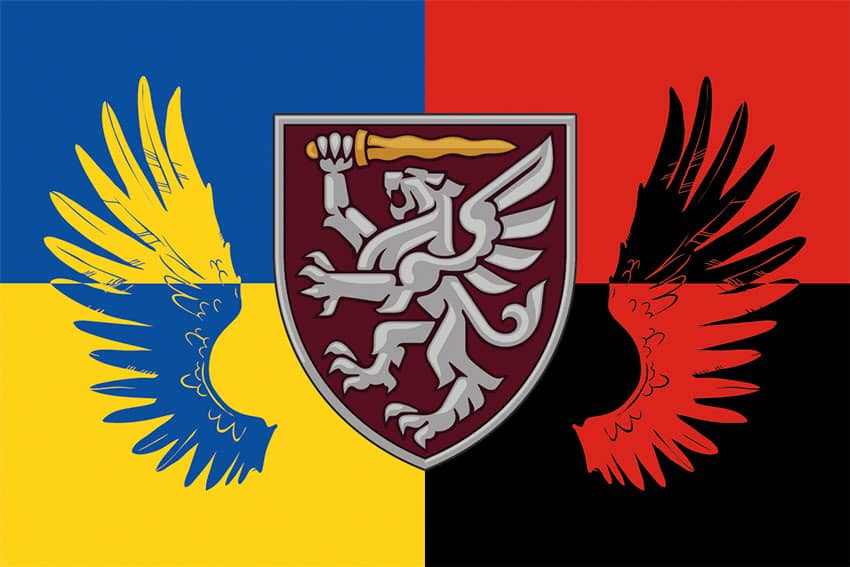 Прапор 80 ОДШБр ДШВ ЗСУ. Україна. Упа.