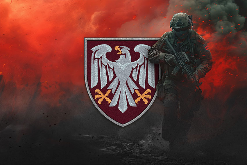 Прапор 82 ОДШБр ДШВ ЗСУ червоний світанок