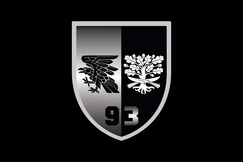 Прапор 93 окремої механізованої бригади (93 ОМБр) «Холодний Яр» ЗСУ чорний