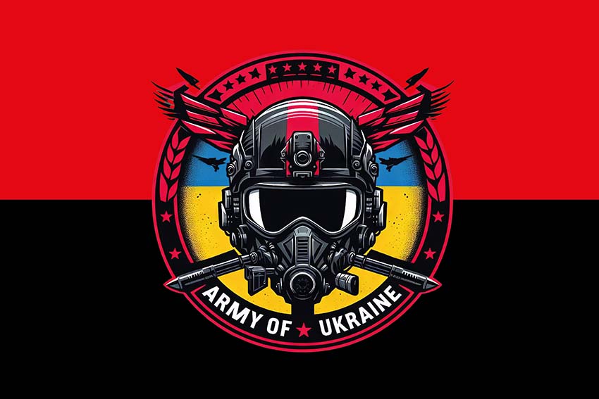 Прапор «Армія України» червоно-чорний