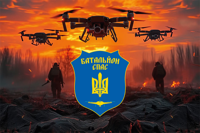 Прапор батальйона «СПАС» ЗСУ дрони