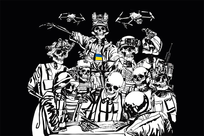 Прапор «Дронщики» чорний