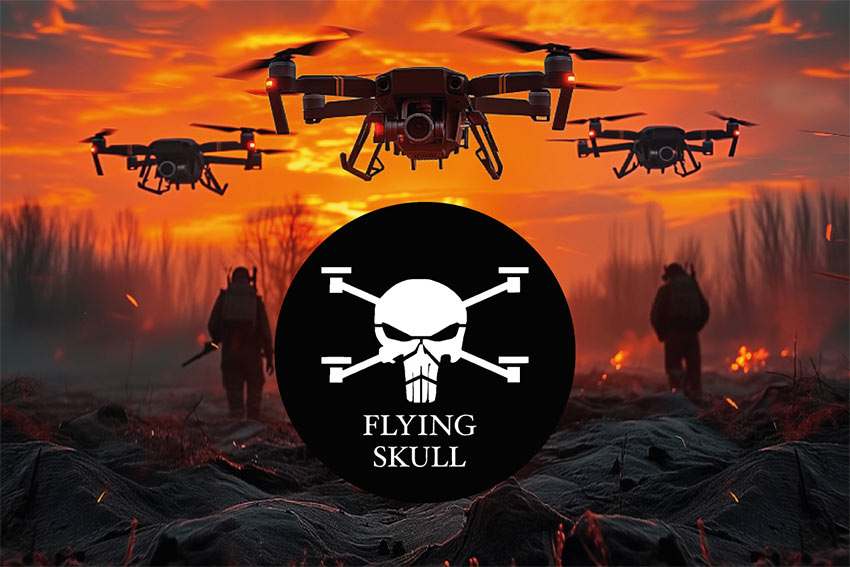 Прапор «FLYING SKULL» дрони