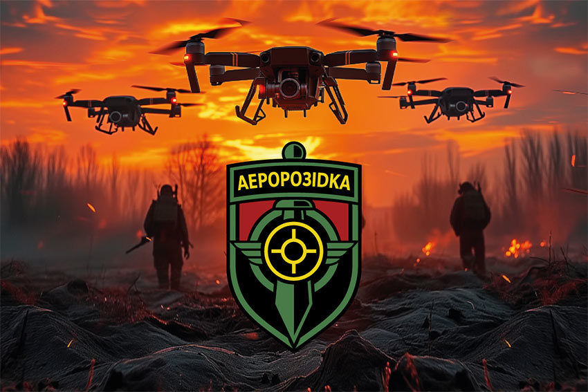 Прапор ГО «Аеророзвідка» дрони