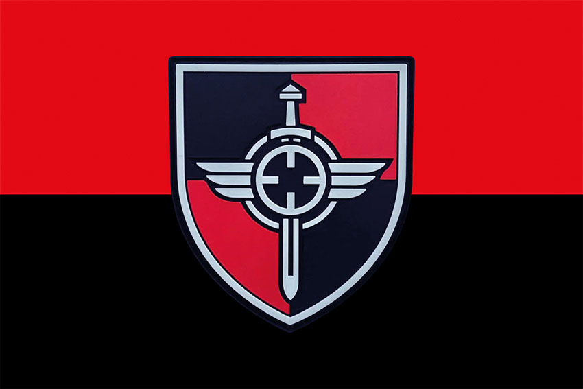 Прапор ГО «Аеророзвідка» червоно-чорний