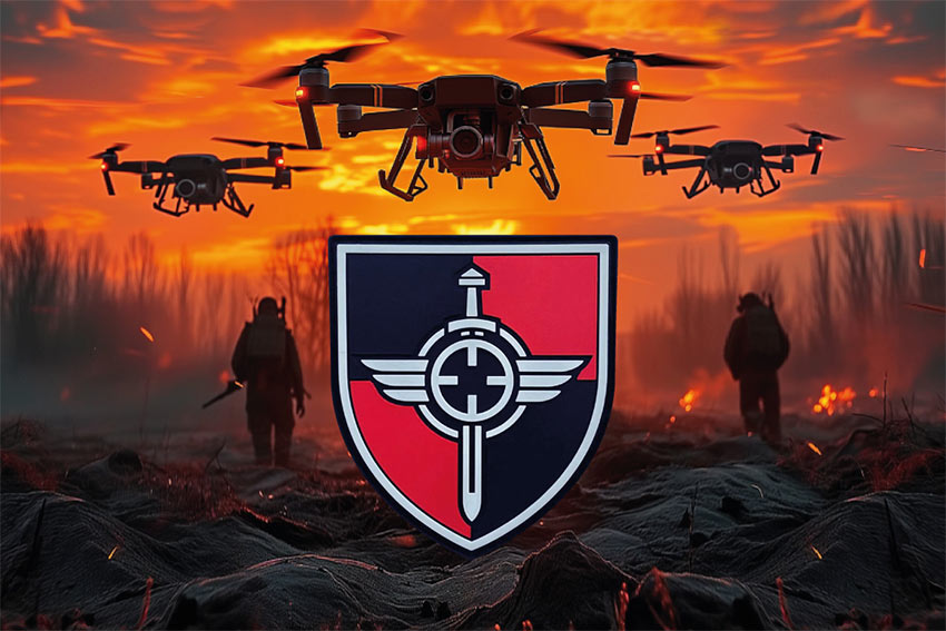 Прапор ГО «Аеророзвідка» дрони