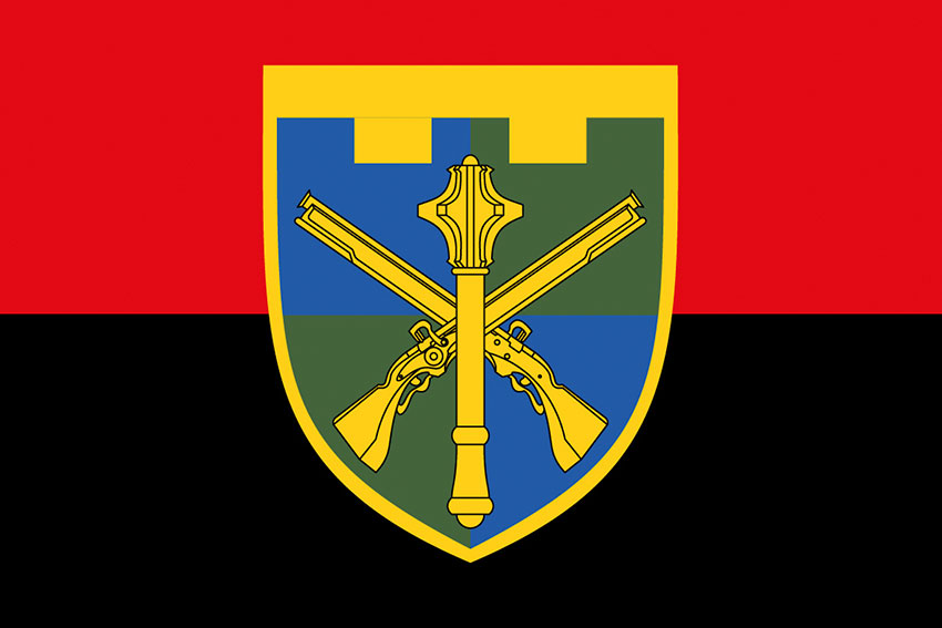 Прапор Командування Сил територіальної оборони ЗСУ червоно-чорний