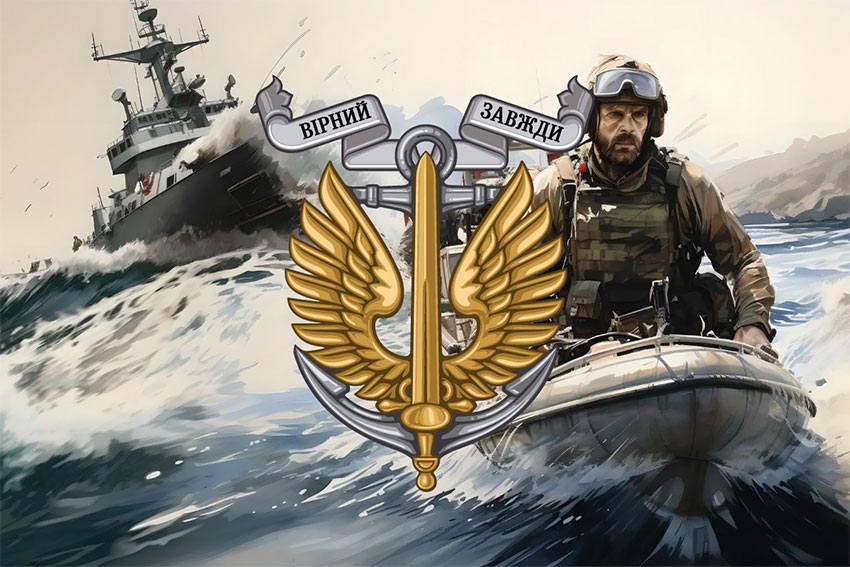 Прапор Морської піхоти України (МП ВМС ЗСУ) «Десант»