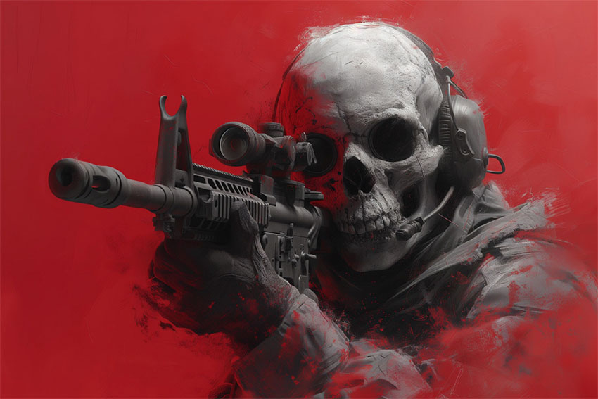 Прапор «Нестримний воїн» червоний