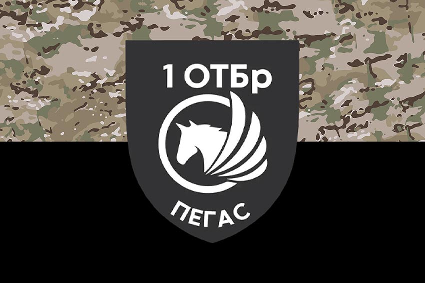 Прапор роти ударних БПЛА 1 ОТБр Сіверської ЗСУ камуфляж чорний