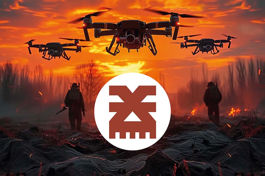 Flag of the Strike UAV Company of the 116th Mechanized Brigade of the Ukrainian Armed Forces — drones