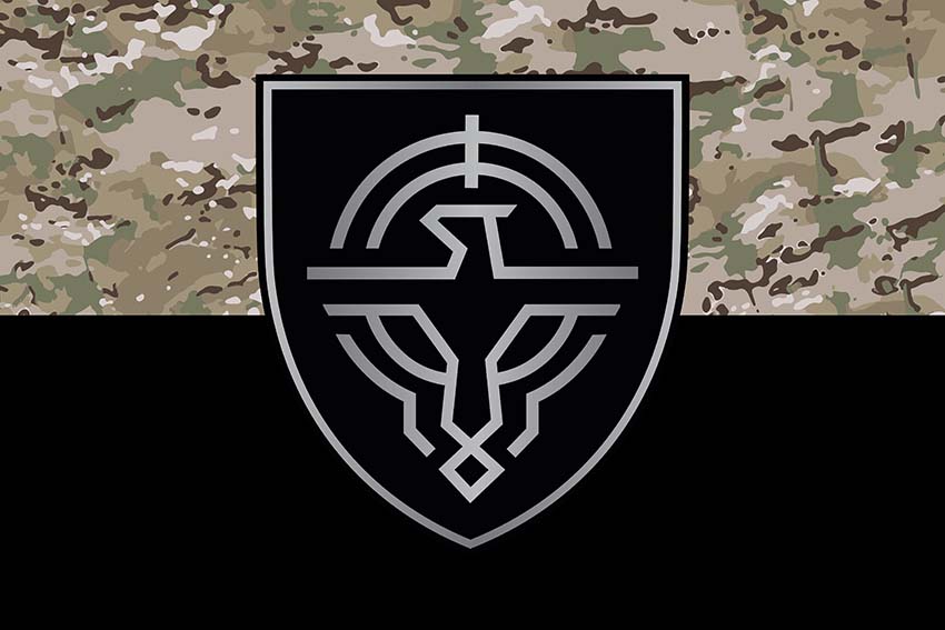 Прапор Сил безпілотних систем ЗСУ камуфляж-чорний