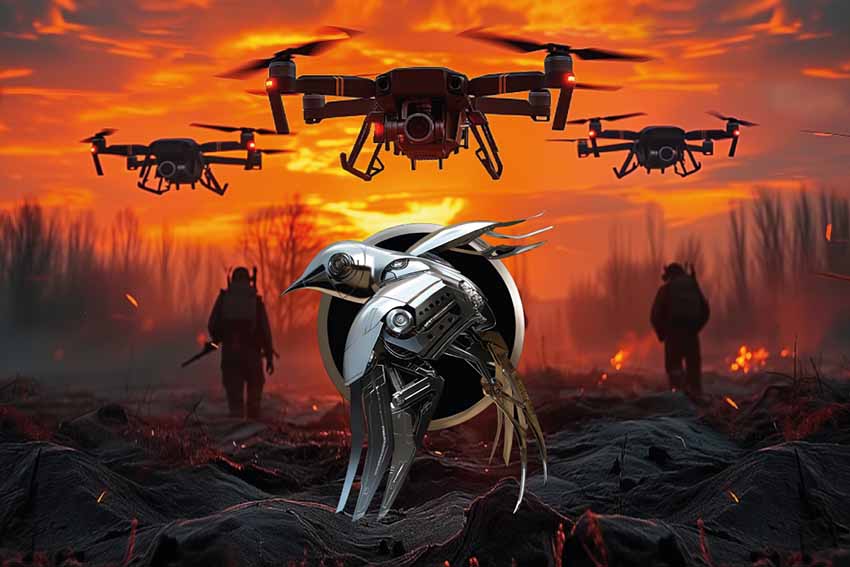 Прапор Сил безпілотних систем ЗСУ дрони