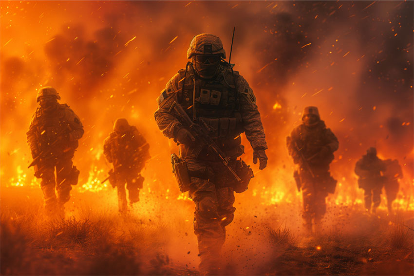 Прапор «Воїни у бою»