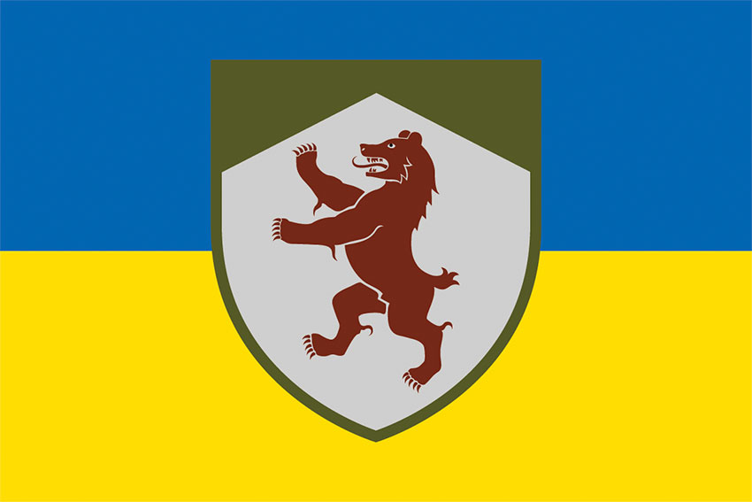 Прапор Закарпатського ОТЦК та СП синьо-жовтий