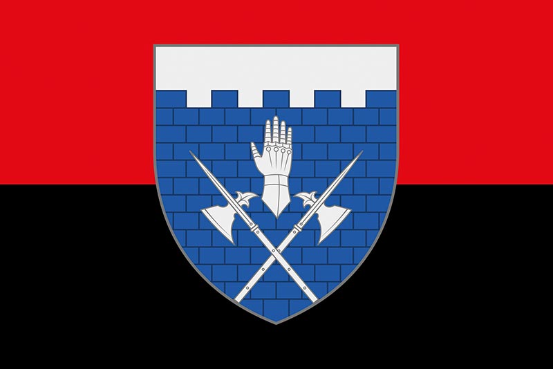 Прапор ЗСУ 101 ОБрО ГШ імені Геннадія Воробйова червоно-чорний