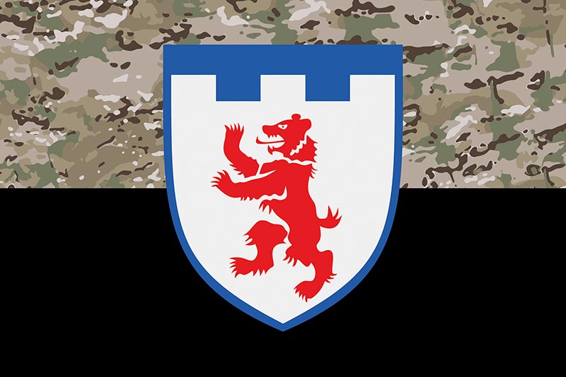 Прапор ЗСУ 101 ОБрТрО (окрема бригада територіальної оборони) камуфляж-чорний