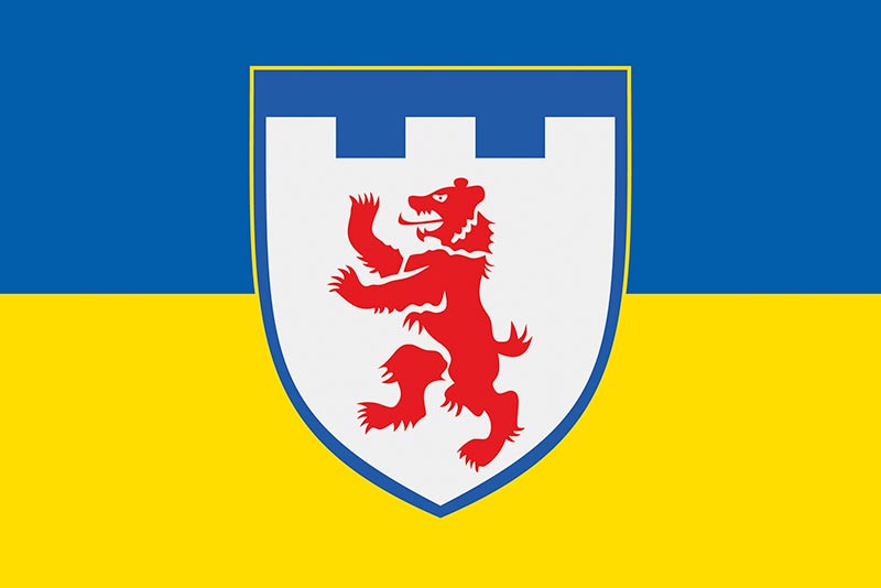 Прапор ЗСУ 101 ОБрТрО (окрема бригада територіальної оборони) синьо-жовтий