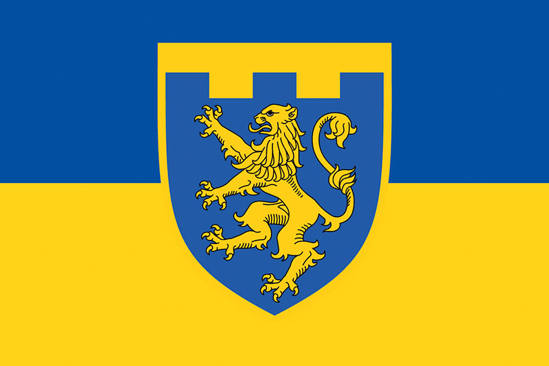 Прапор ЗСУ 103 ОБрТрО (окрема бригада територіальної оборони) синьо-жовтий