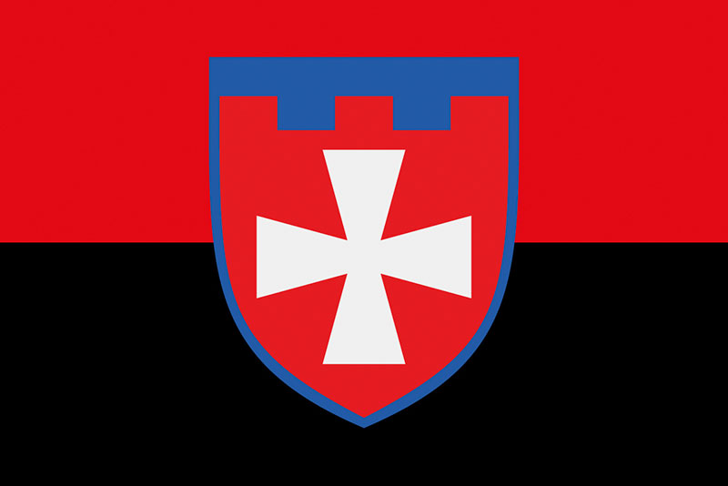 Прапор ЗСУ 104 ОБрТрО червоно-чорний