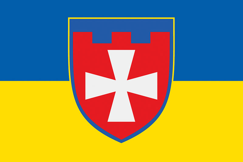 Прапор ЗСУ 104 ОБрТрО синьо-жовтий