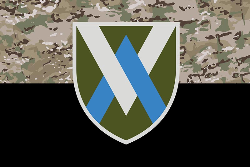 Прапор ЗСУ 11 ОБрАА (окремої бригади армійської авіації) «Херсон» камуфляж-чорний