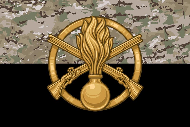 Прапор ЗСУ 11 ОМПБр (окремої мотопіхотної бригади) камуфляж-чорний