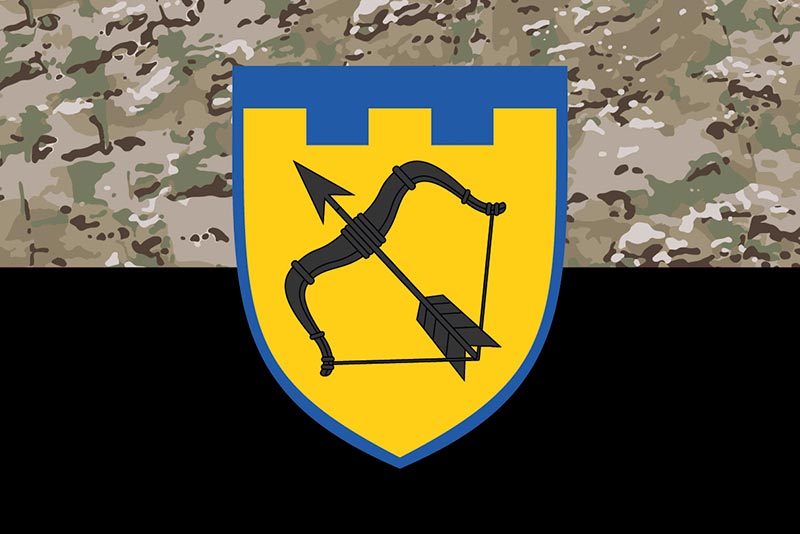 Прапор ЗСУ 113 ОБрТрО (окрема бригада територіальної оборони) камуфляж-чорний