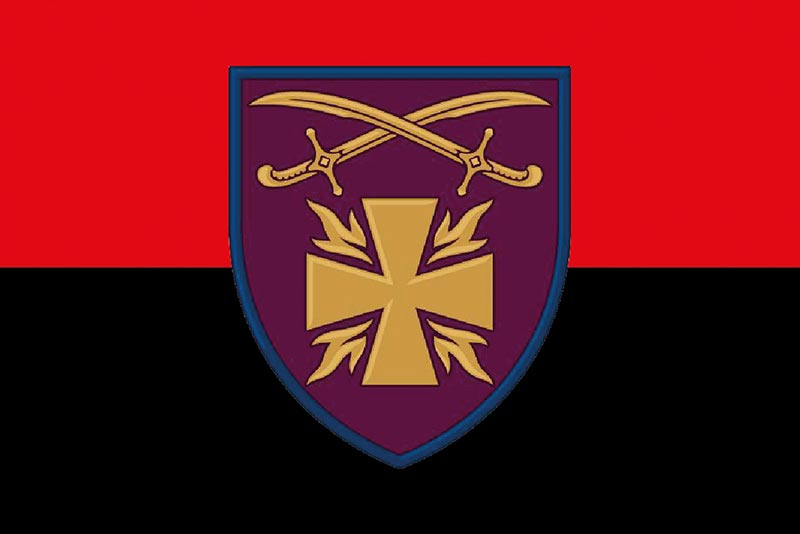 Прапор ЗСУ 115 ОМБр (окрема механізована бригада) червоно-чорний