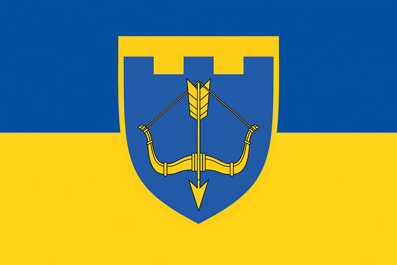 Прапор ЗСУ 118 ОБрТрО (окрема бригада територіальної оборони) синьо-жовтий